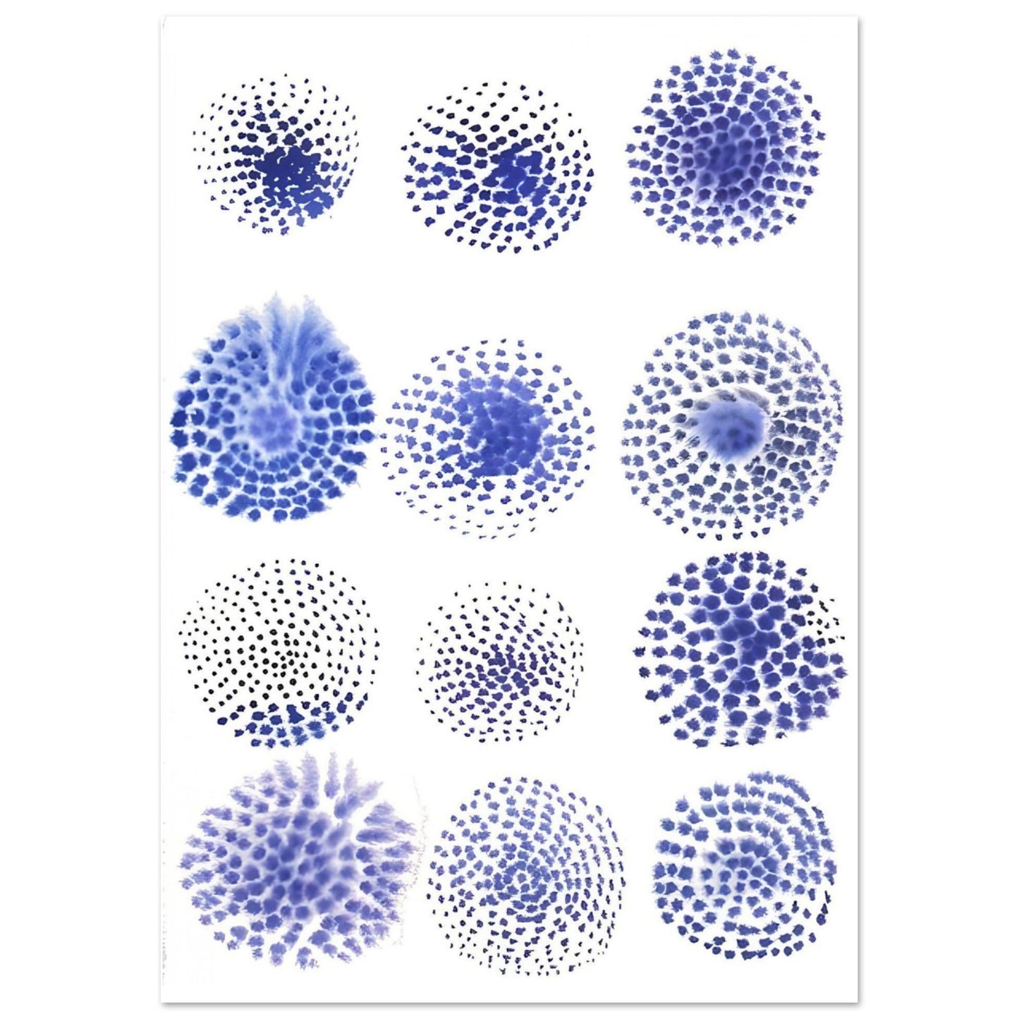 blue circles dots - Poster