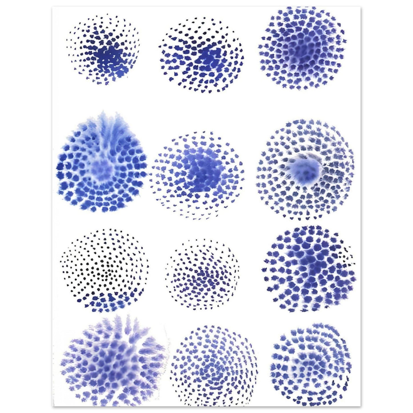 blue circles dots - Poster