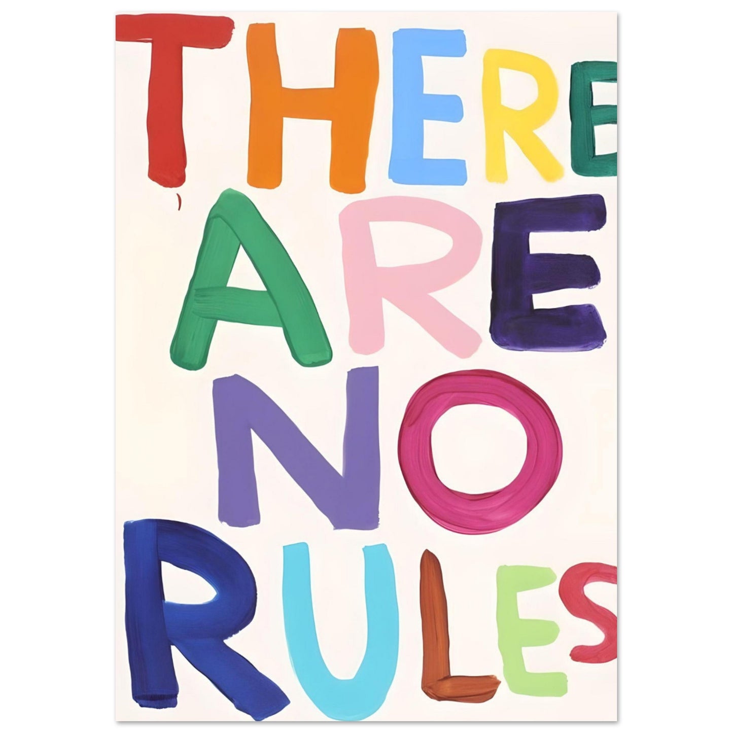 Colourful "there are no rules" - Poster
