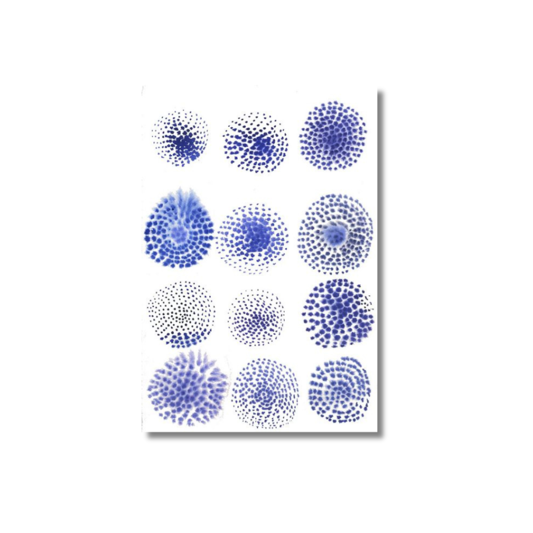 blue circles dots - Poster