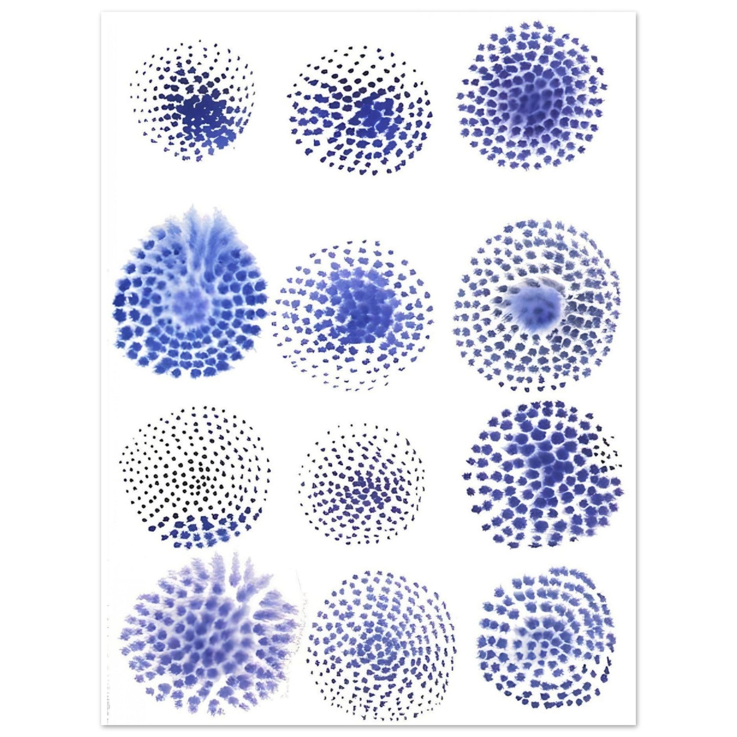 blue circles dots - Poster