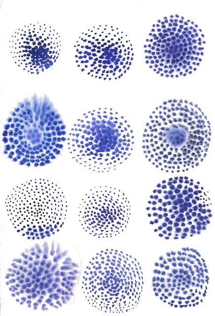 blue circles dots - Poster