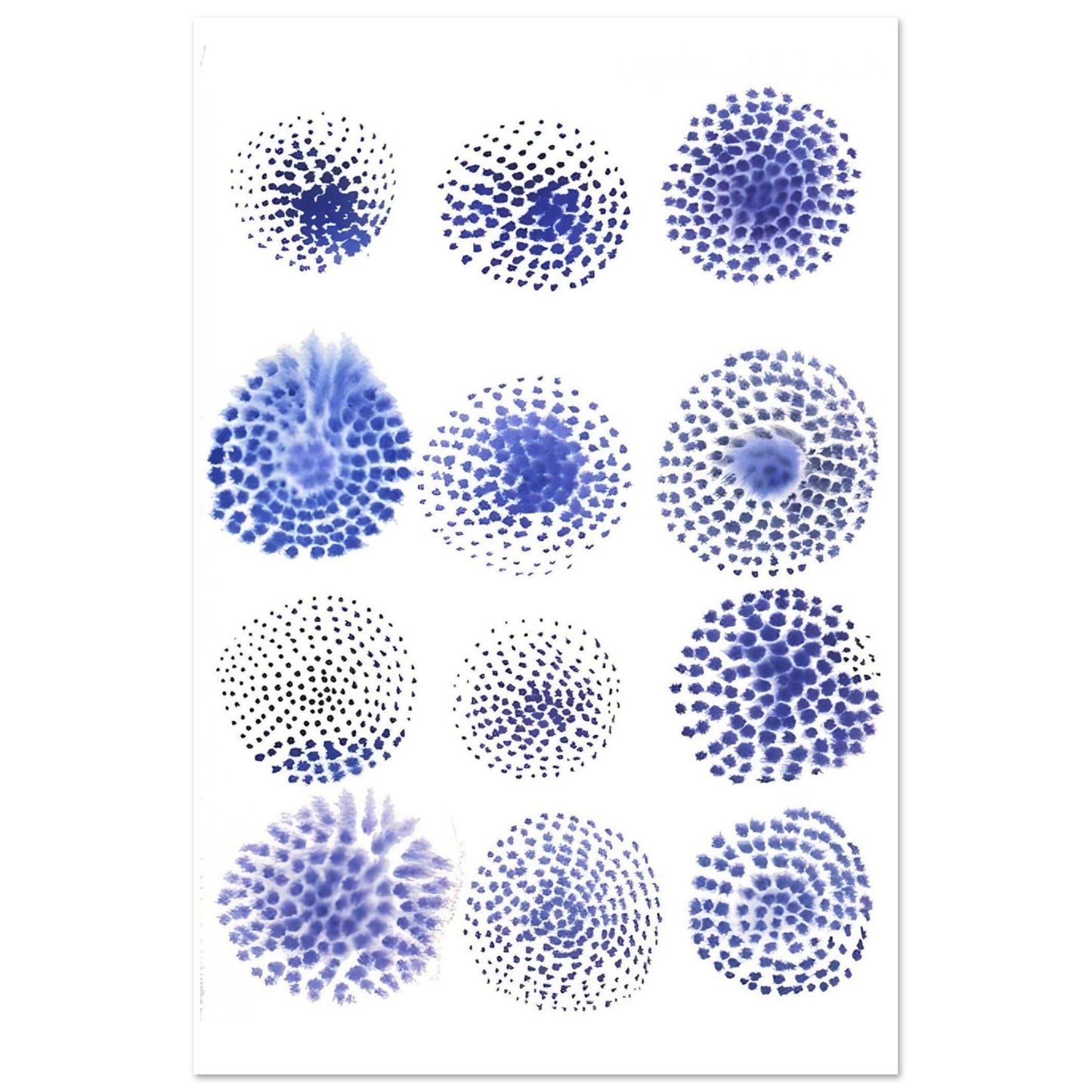 blue circles dots - Poster