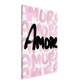 Black and Pink Amore - Print on Canvas