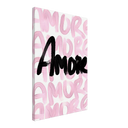 Black and Pink Amore - Print on Canvas