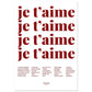 je t'aime red - Poster