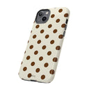 Brown Polka Dot Phone Case -  Tough Case