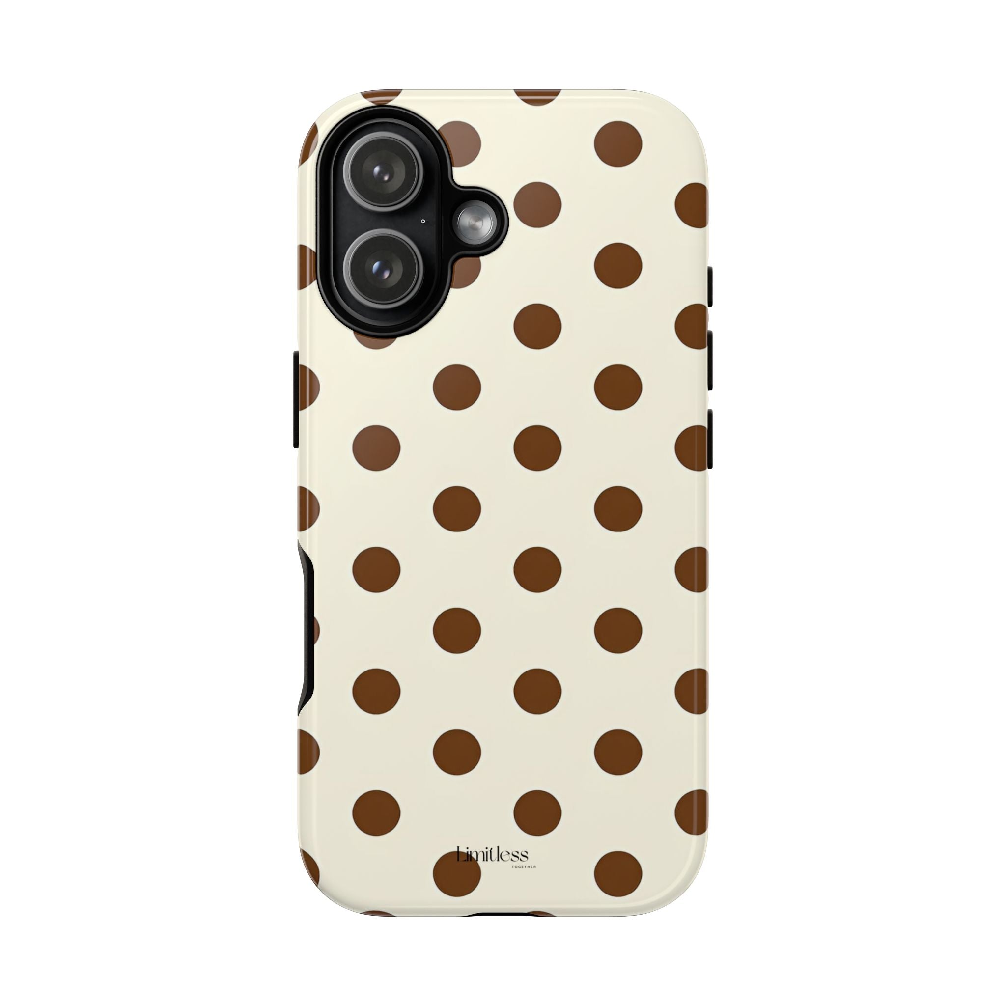 Brown Polka Dot Phone Case -  Tough Case