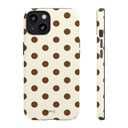 Brown Polka Dot Phone Case -  Tough Case