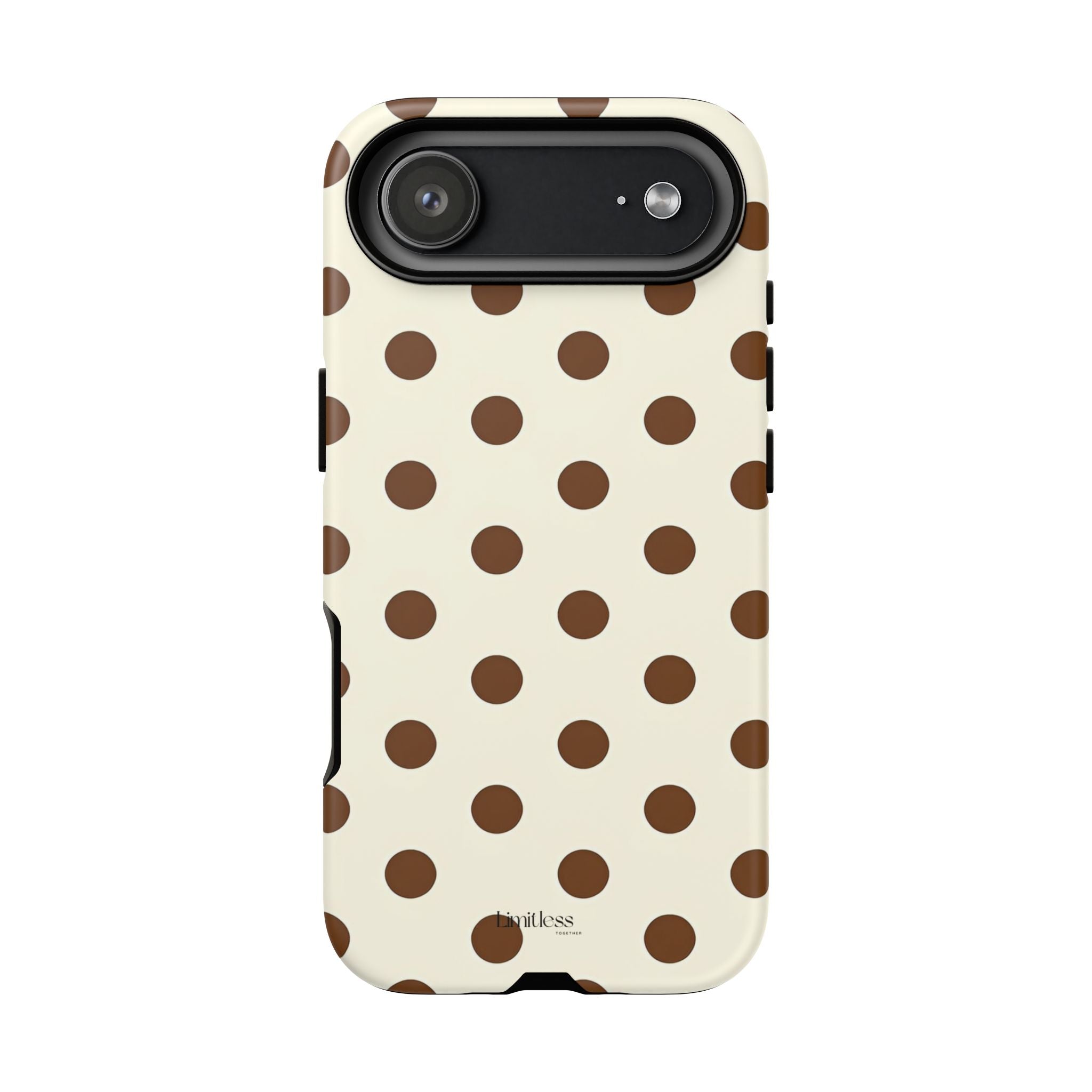 Brown Polka Dot Phone Case -  Tough Case
