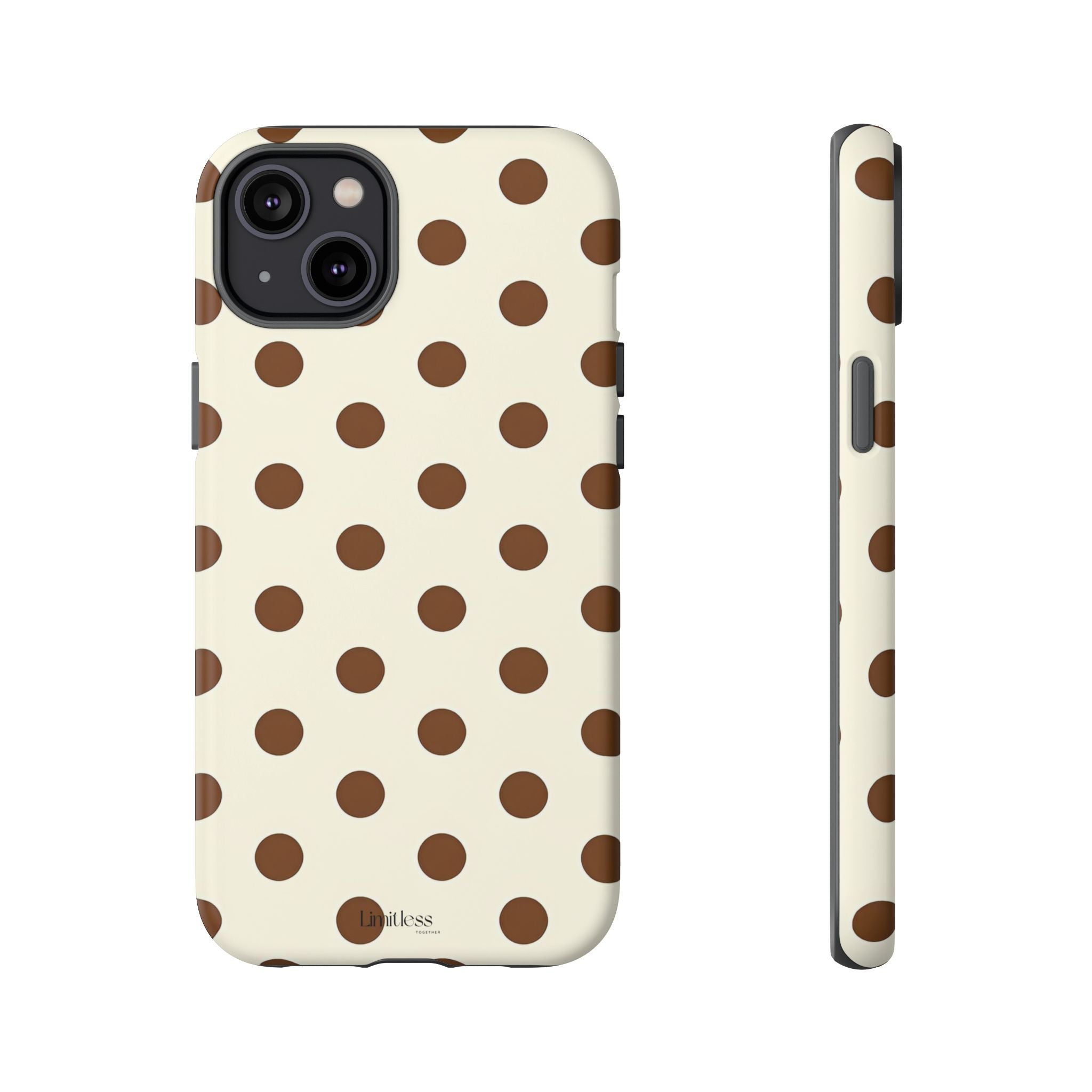Brown Polka Dot Phone Case -  Tough Case