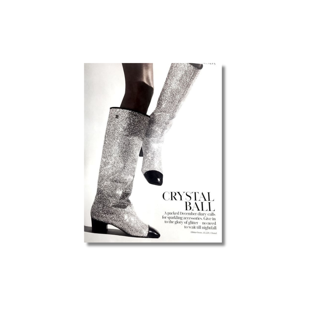 Crystal Ball: Chanel Glitter Boots - Poster – Limitless Together