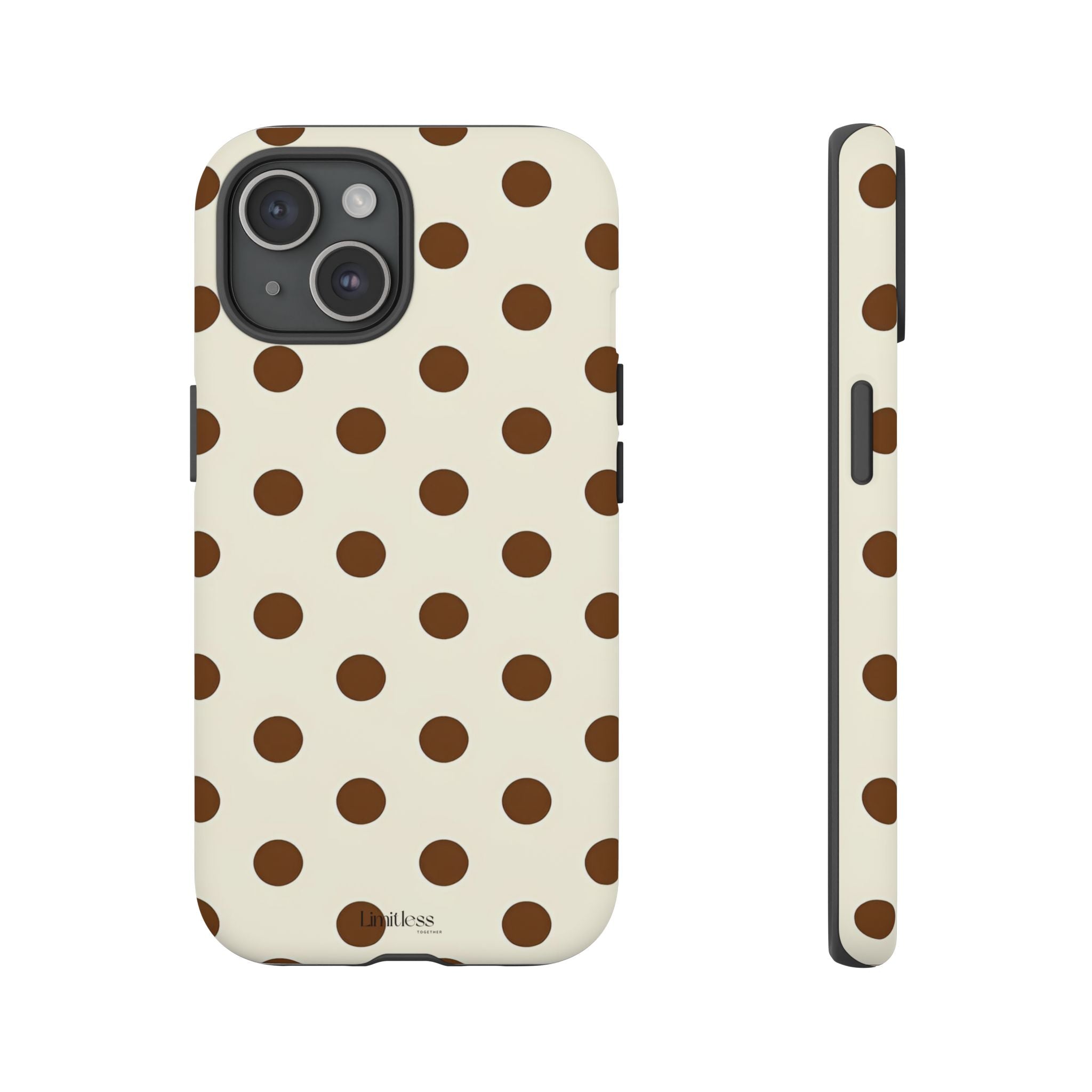 Brown Polka Dot Phone Case -  Tough Case