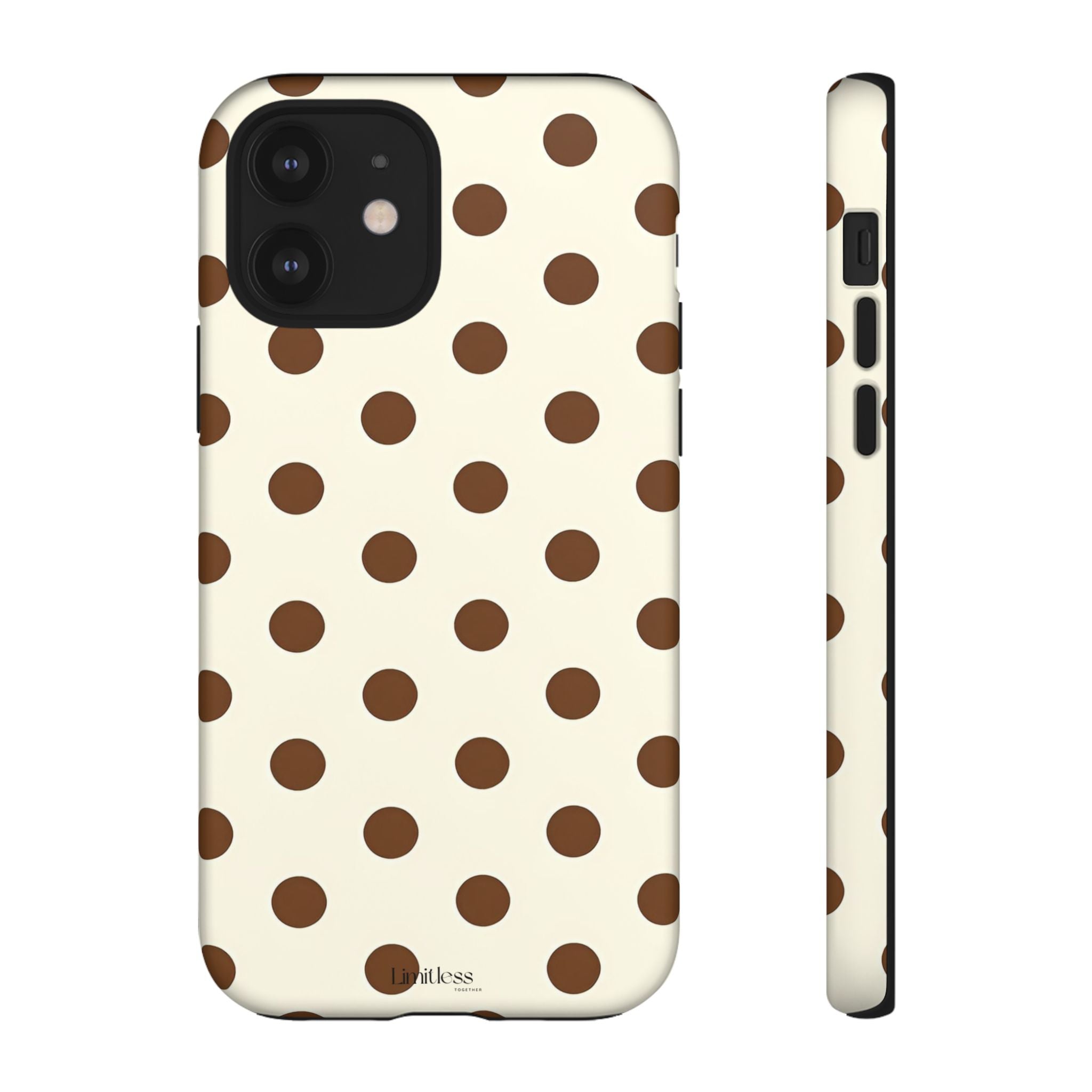 Brown Polka Dot Phone Case -  Tough Case