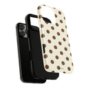 Brown Polka Dot Phone Case -  Tough Case
