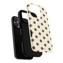 Brown Polka Dot Phone Case -  Tough Case