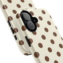 Brown Polka Dot Phone Case -  Tough Case