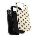 Brown Polka Dot Phone Case -  Tough Case