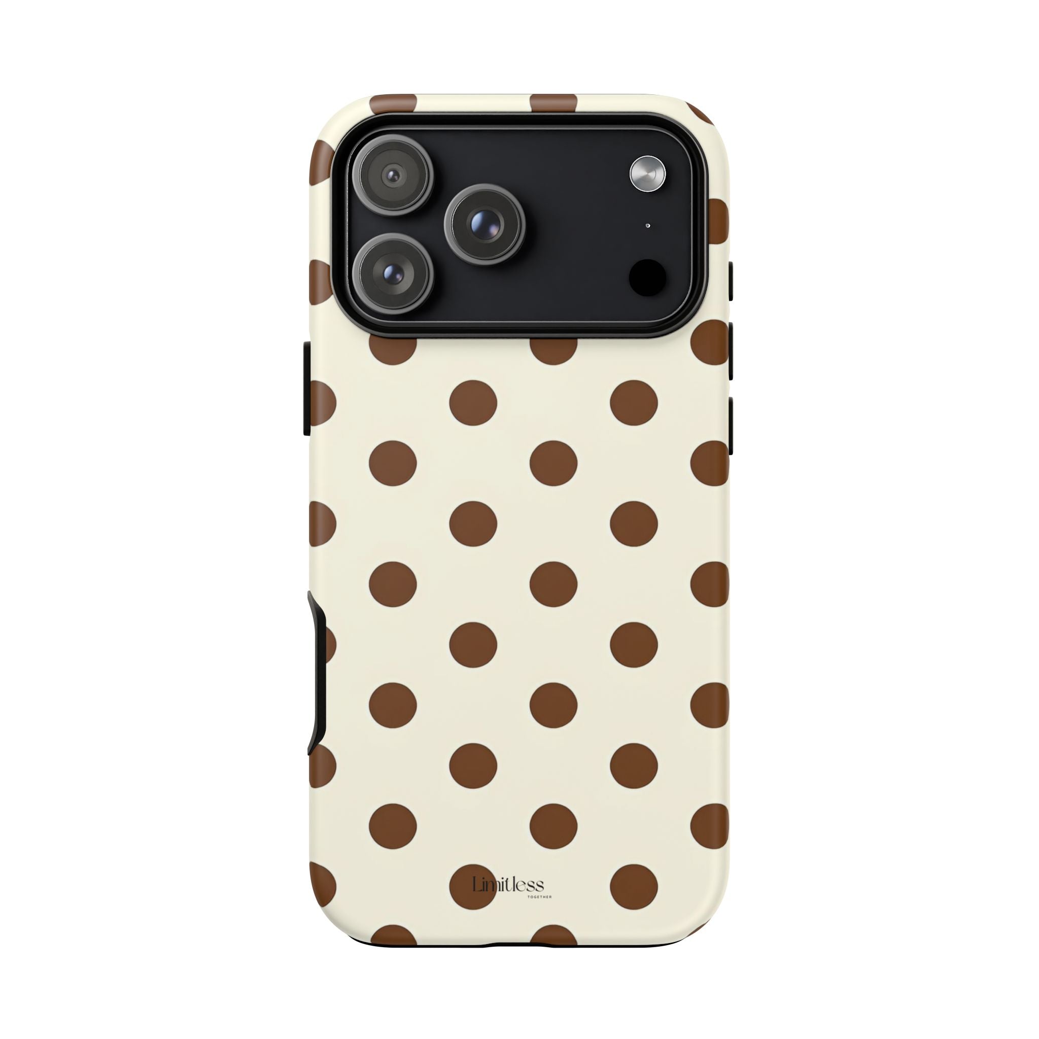 Brown Polka Dot Phone Case -  Tough Case