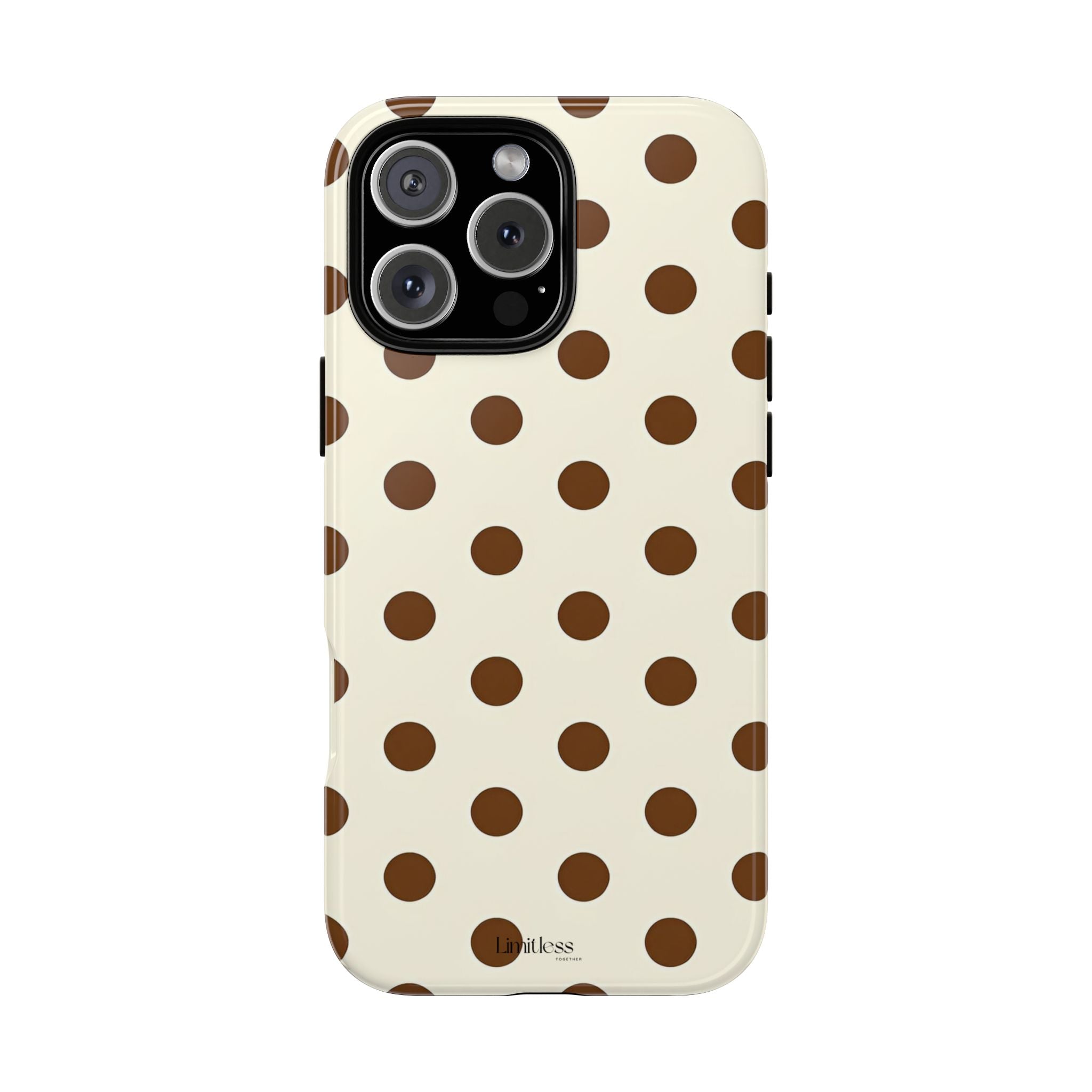 Brown Polka Dot Phone Case -  Tough Case