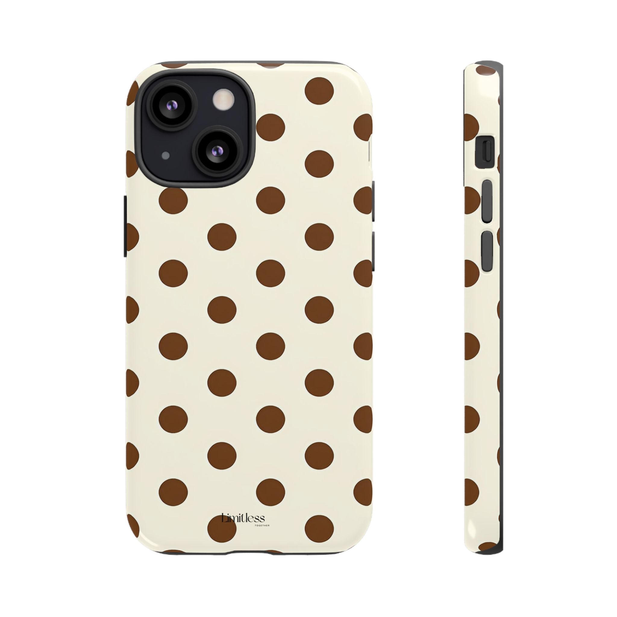 Brown Polka Dot Phone Case -  Tough Case