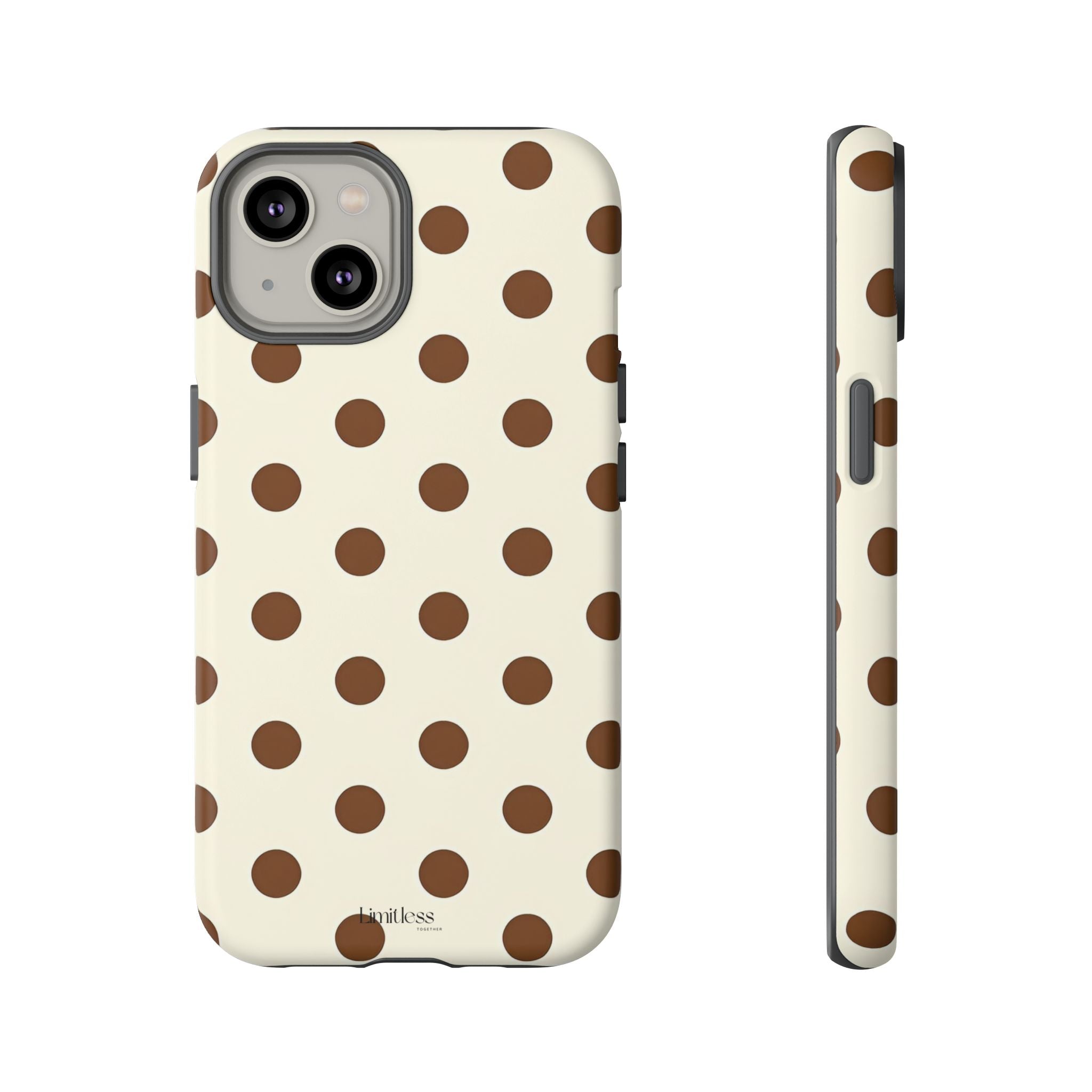Brown Polka Dot Phone Case -  Tough Case