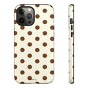 Brown Polka Dot Phone Case -  Tough Case
