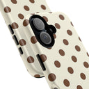 Brown Polka Dot Phone Case -  Tough Case