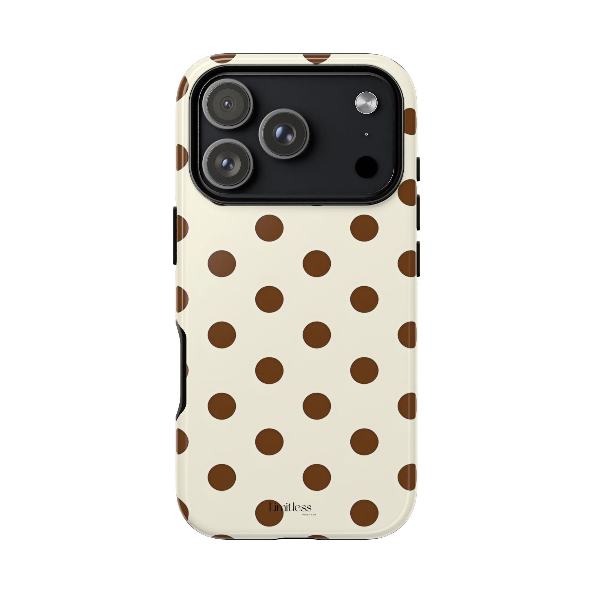 Brown Polka Dot Phone Case -  Tough Case