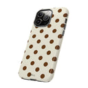 Brown Polka Dot Phone Case -  Tough Case