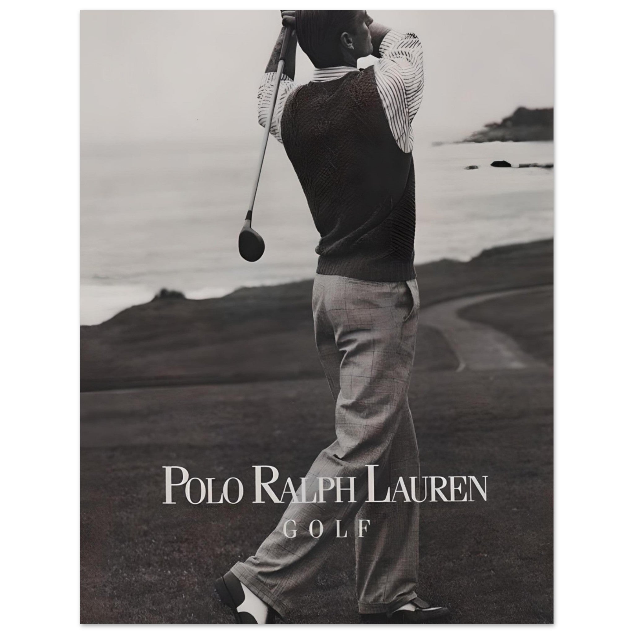 Golden Swing: Vintage Black & White - Poster