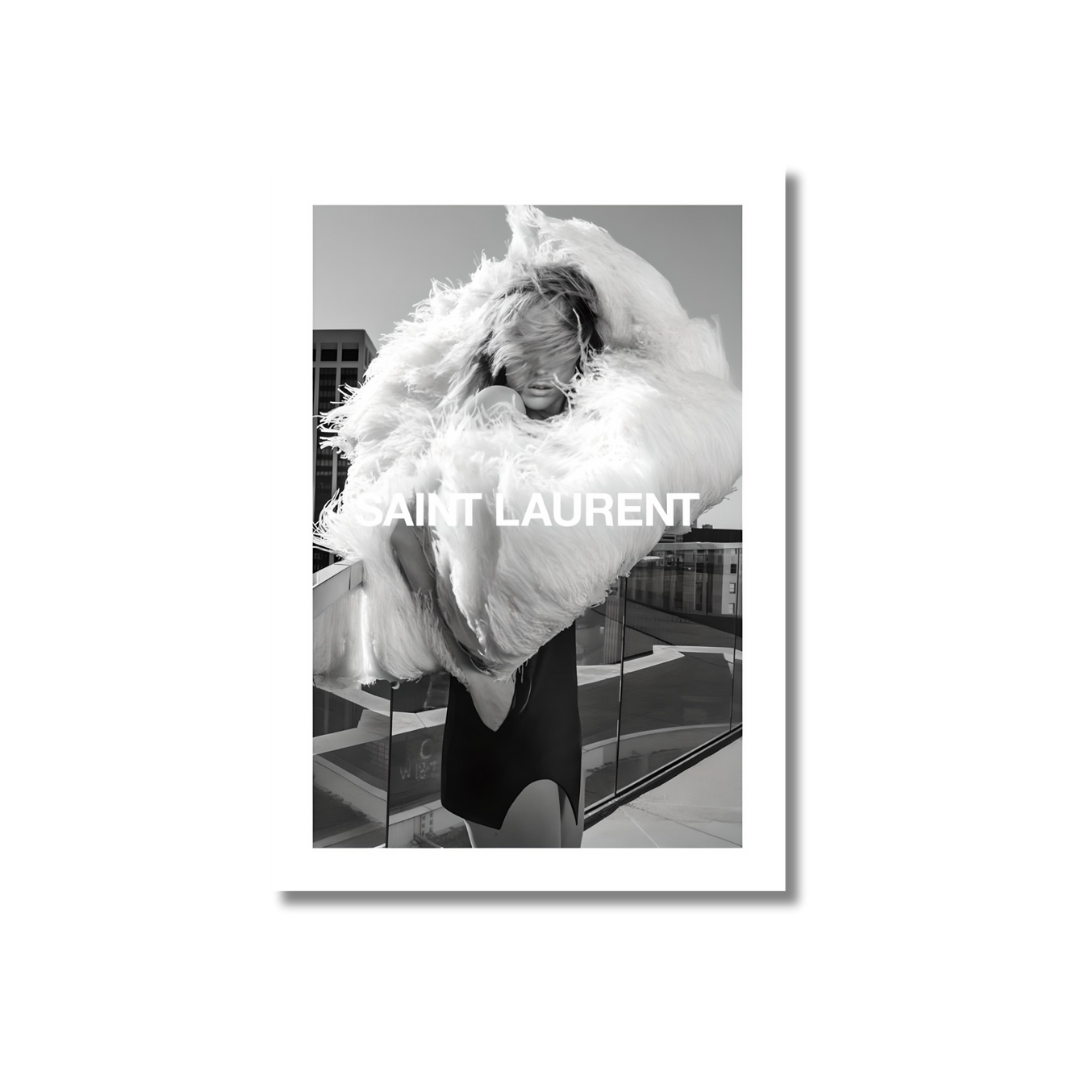 Saint laurent: Black & white - Poster