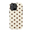 Brown Polka Dot Phone Case -  Tough Case