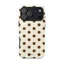 Brown Polka Dot Phone Case -  Tough Case