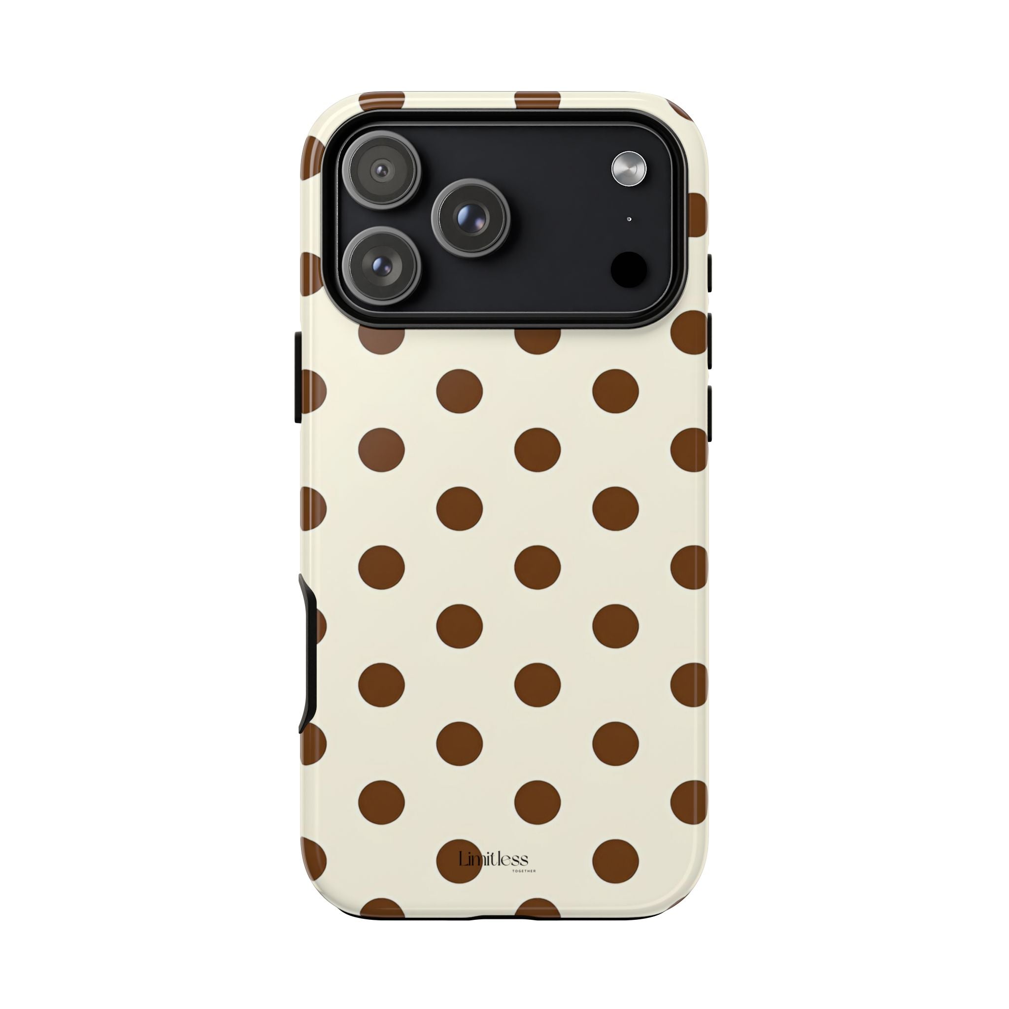 Brown Polka Dot Phone Case -  Tough Case