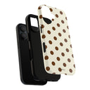 Brown Polka Dot Phone Case -  Tough Case