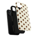 Brown Polka Dot Phone Case -  Tough Case