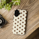 Brown Polka Dot Phone Case -  Tough Case