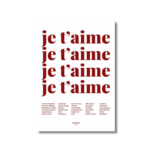 je t'aime red - Poster