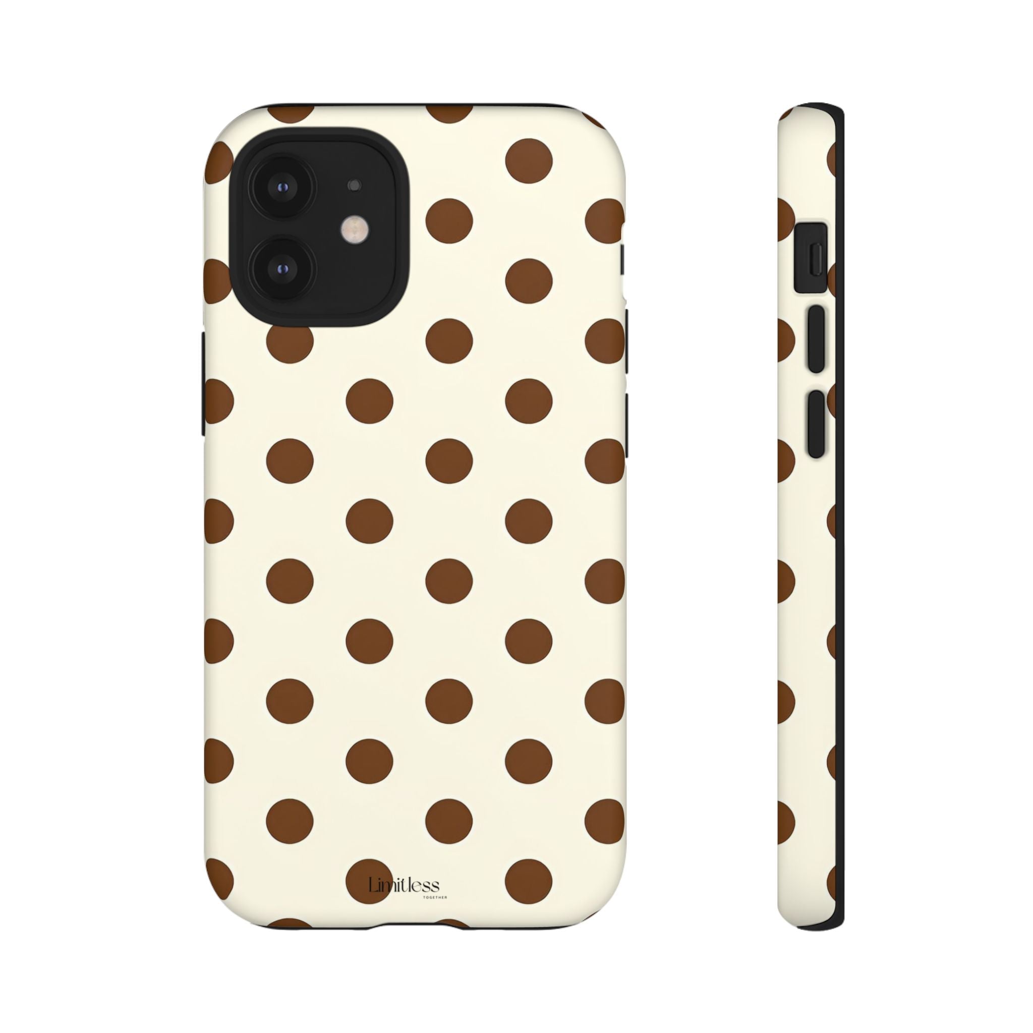 Brown Polka Dot Phone Case -  Tough Case