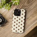 Brown Polka Dot Phone Case -  Tough Case