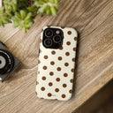 Brown Polka Dot Phone Case -  Tough Case