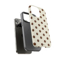 Brown Polka Dot Phone Case -  Tough Case