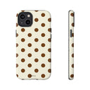 Brown Polka Dot Phone Case -  Tough Case
