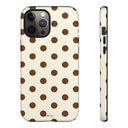 Brown Polka Dot Phone Case -  Tough Case