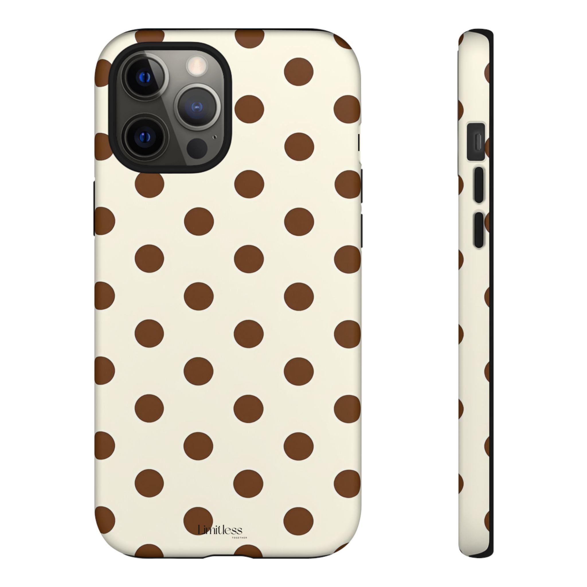 Brown Polka Dot Phone Case -  Tough Case