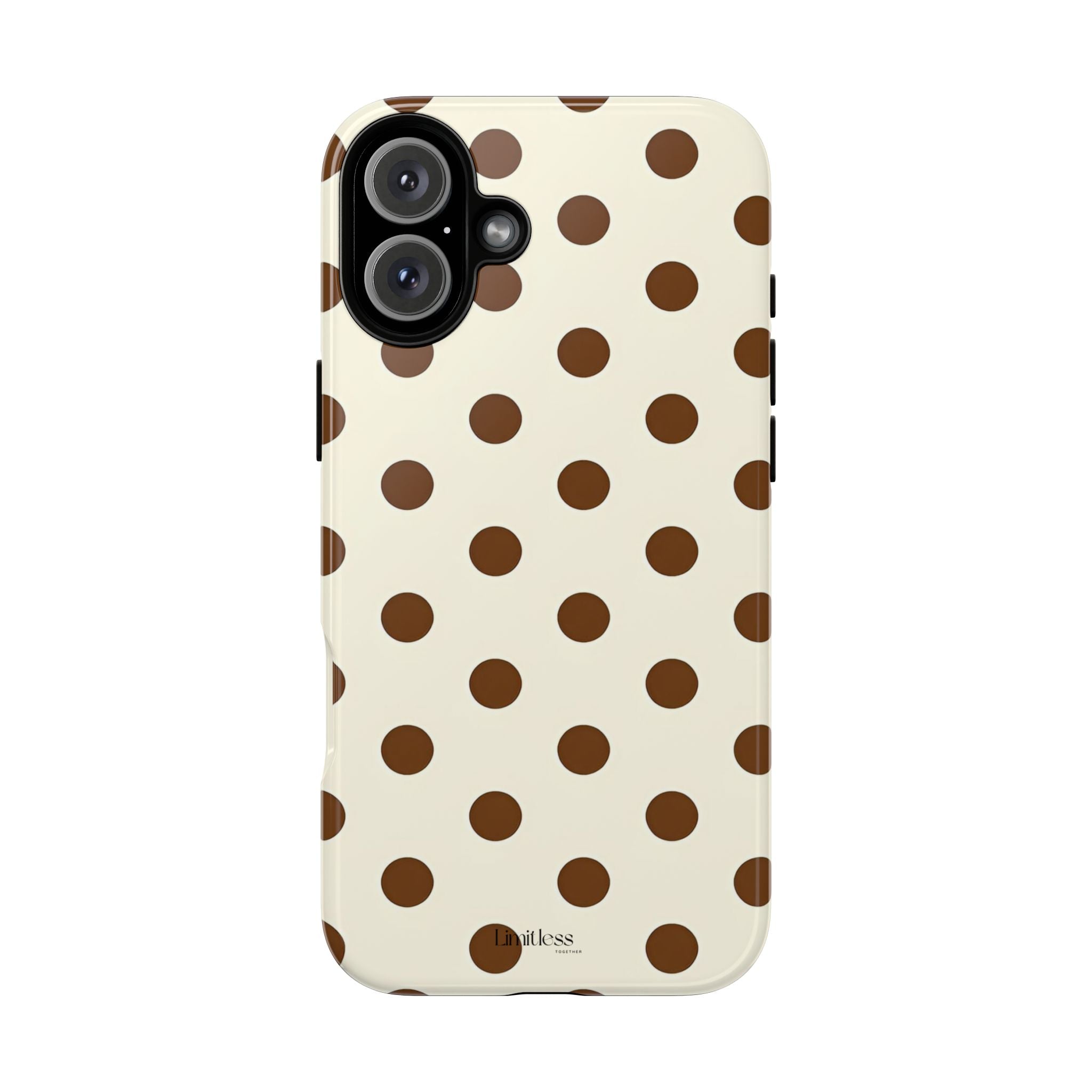 Brown Polka Dot Phone Case -  Tough Case