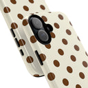 Brown Polka Dot Phone Case -  Tough Case