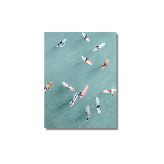 Surfer’s Pause  Aerial Ocean  – Poster