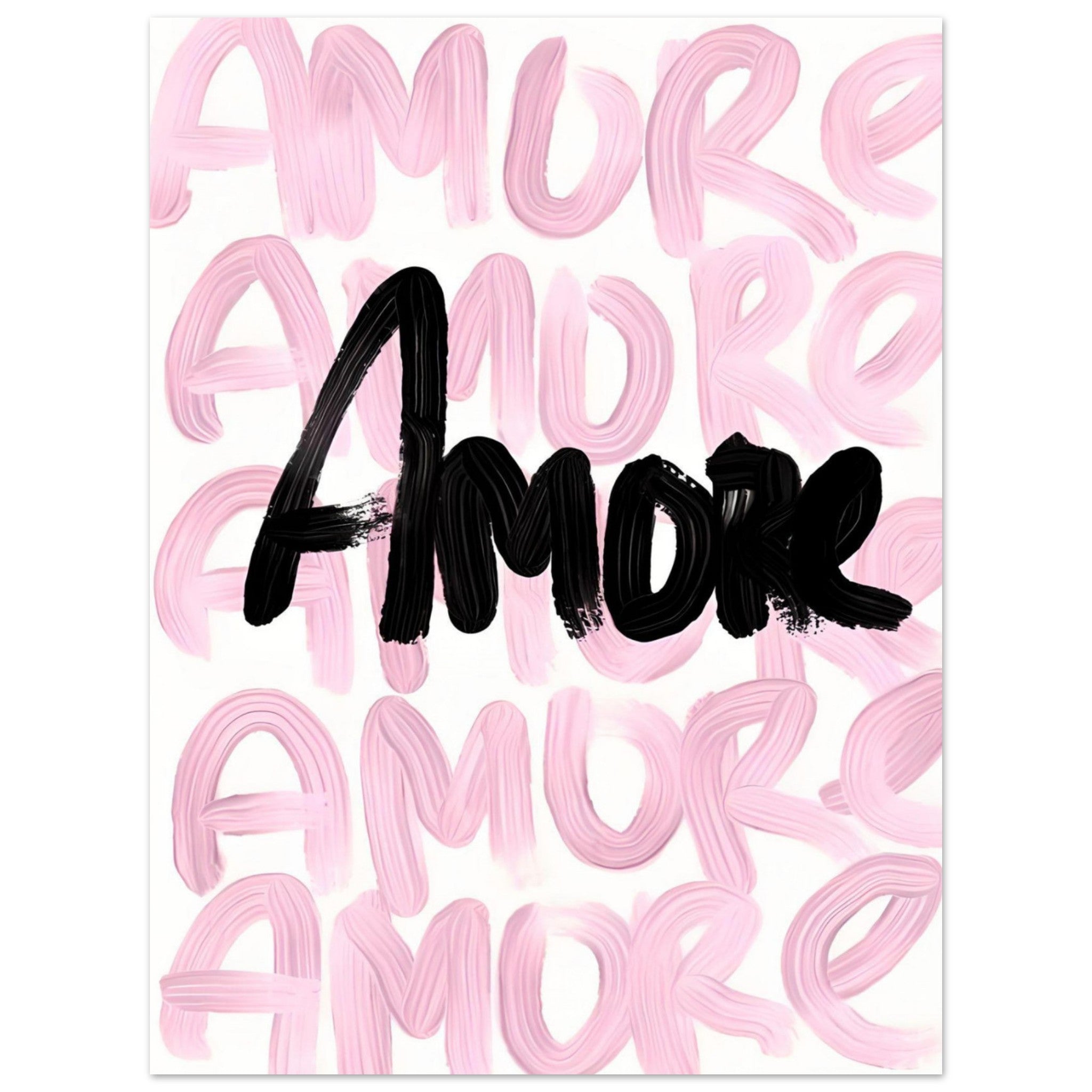 Black and pink Amore - poster